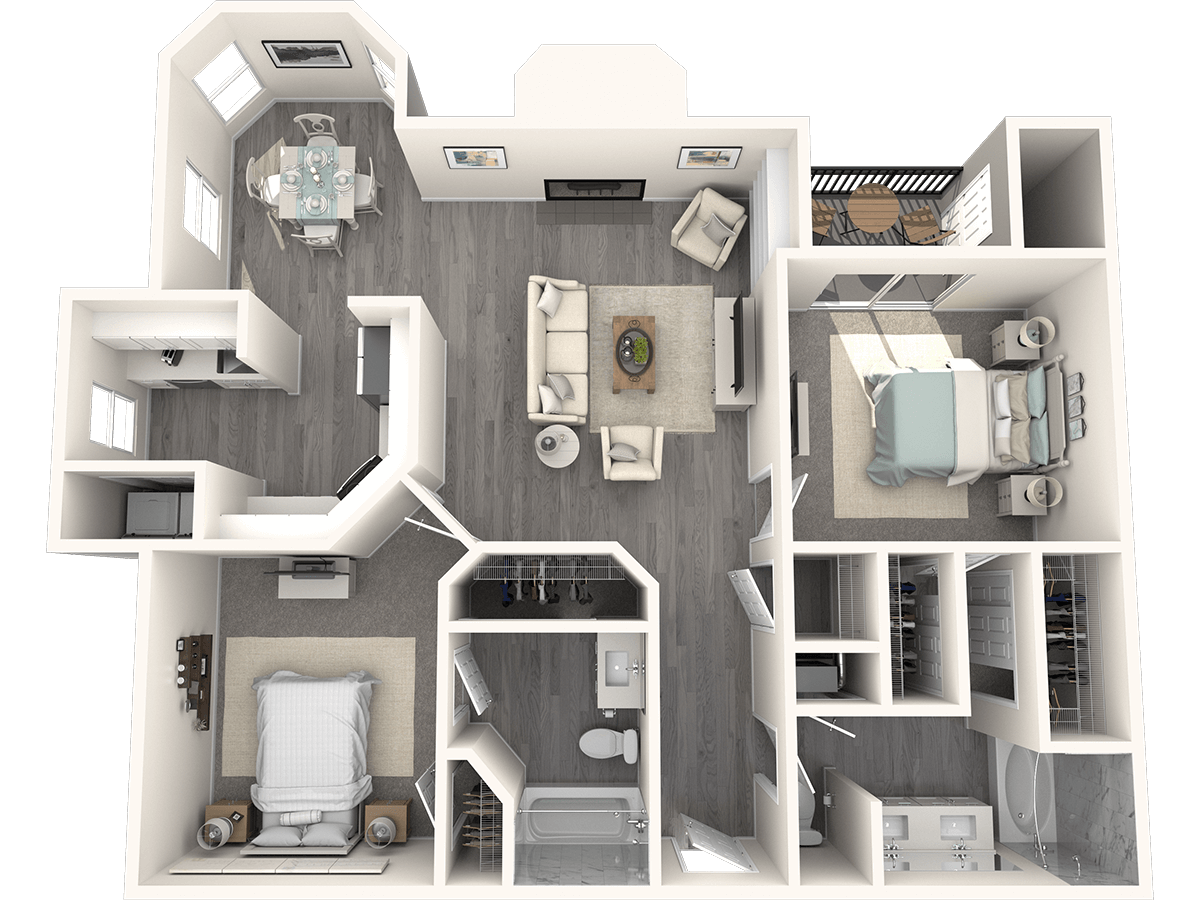 2×2 floor plan